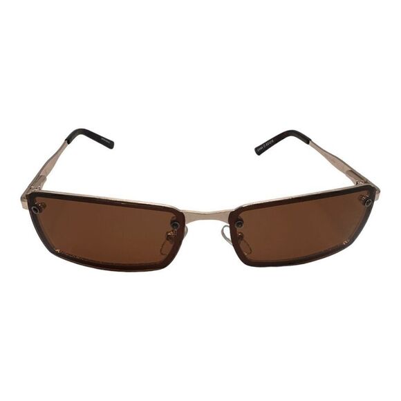 Rectangular rimless metal sunglasses Eg1215 polarized 10227117 fwm 887661065742 - Picture 1 of 14